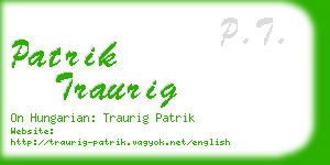 patrik traurig business card